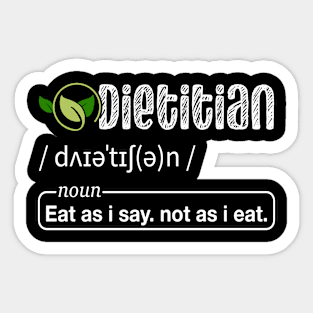 Funny Registered Dietitian Definition Sticker